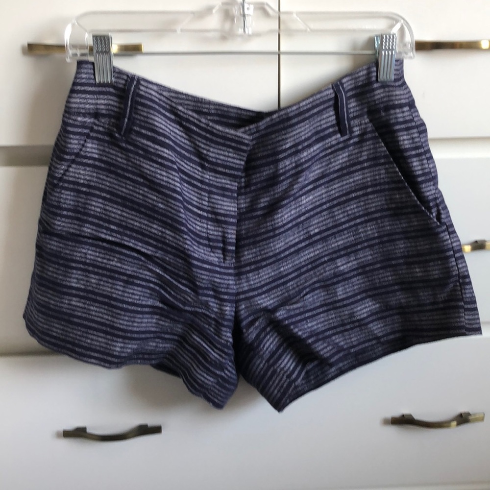 LOFT striped linen shorts